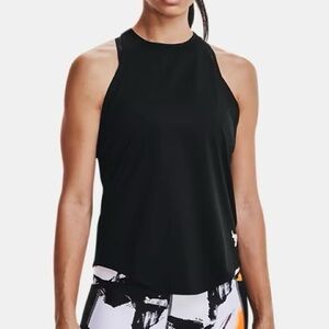 UNDER ARMOUR Black Project Rock HeatGear Fitted‎ Active Workout Tank Top Size L